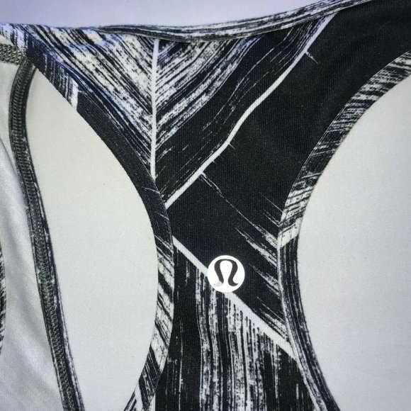 Lululemon Racerback Tank Top CRB Black White Geo S - Picture 9 of 10